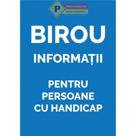 Semn pentru informatii persoane cu dizabilitati